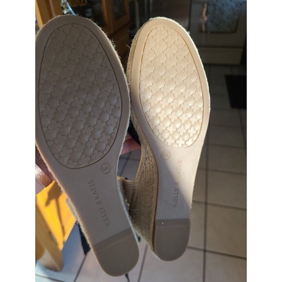 NWB Kelly & Katie KK-Goldie Lace Up  Espadrile Wedge BLACK Sandals Size 8M - Picture 6 of 10